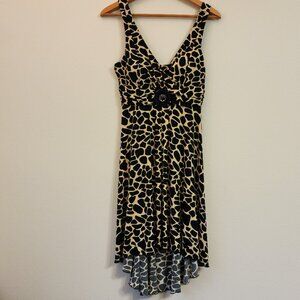 En Focus Studio Hi Lo Animal Print Babydoll Slvless Midi Dress L Wimsygoth Fairy